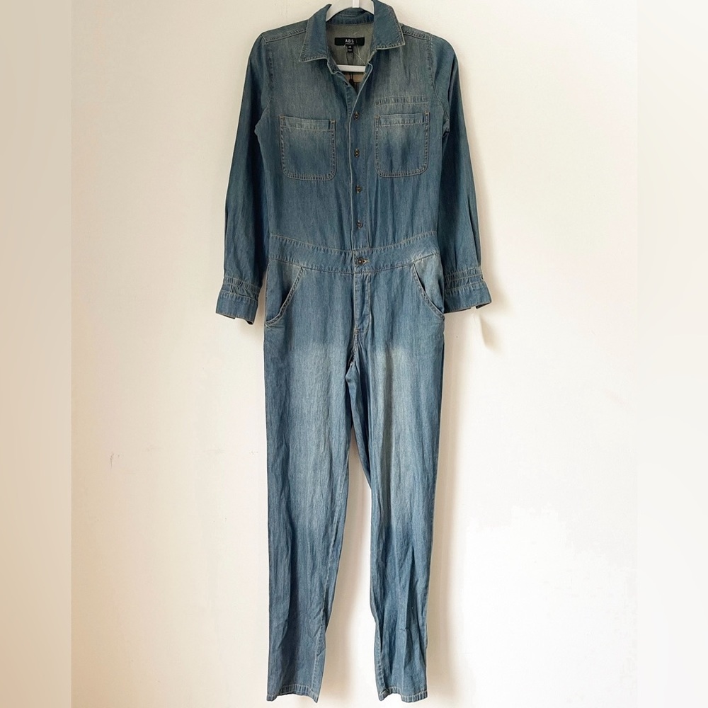 ABS ALLEN SCHWARTZ Chambray Long-Sleeved
Jumpsuit XS
